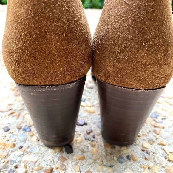 Frye Women’s Meghan Suede Chestnut Cutout Booties Ankle Boots Size 9 - Picture 7 of 9